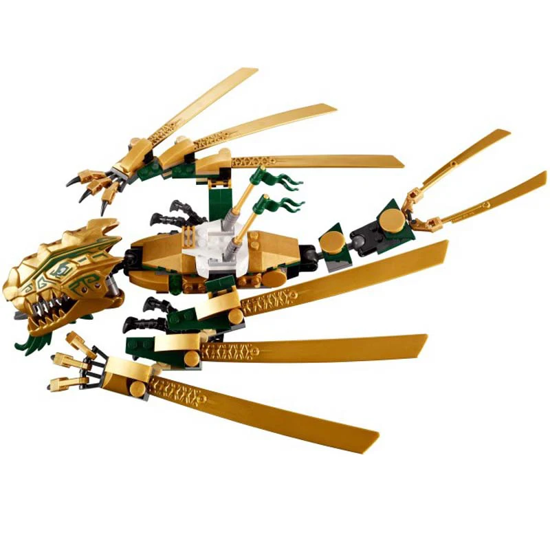 Игрушки для детей Bela кирпичи с Lepining Ninjago золотой дракон 70503 Набор строительных