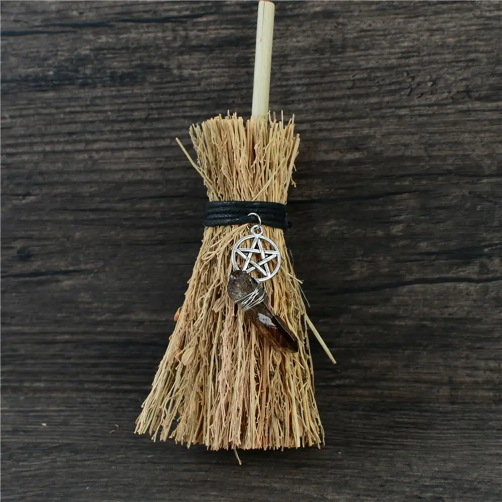 

Korean Alloy Diy Accessories Bracelet Necklace Hair Rope Material witch's Broom And Cat Pendant