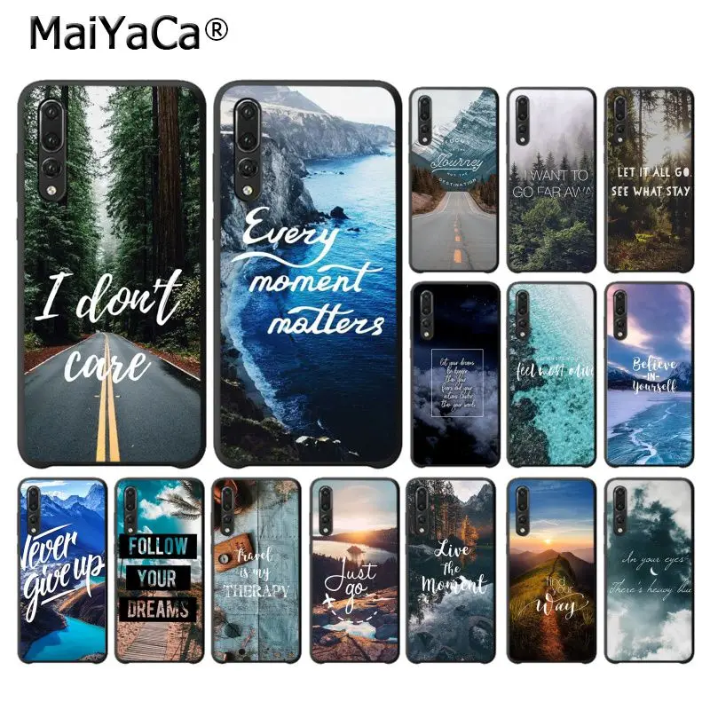 MaiYaCa путешествия гор морской пляж цитаты ТПУ мягкий чехол для телефона Huawei P10 plus 20