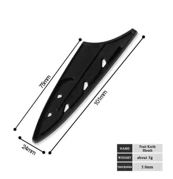 For 3.5 inch Paring AINZUO 6 шт черный Пластик Кухня Ножи защита лопастей ножны Набор для 3,5, 5, 7, 8, 8, 8 дюймов кухонные аксессуары, нож - Цвет: For 3.5 inch Paring