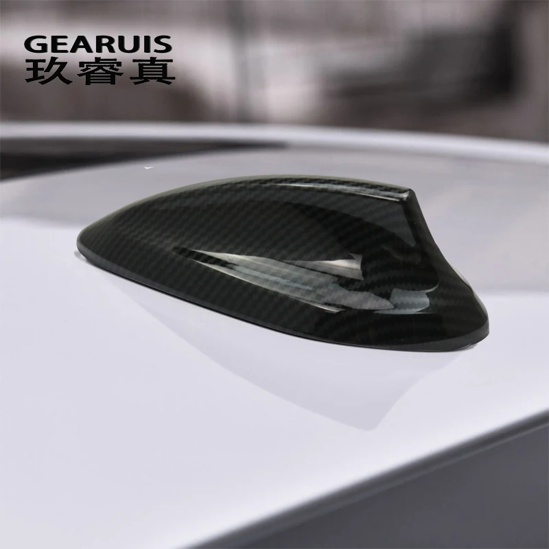 Стайлинг автомобиля углеродное волокно антенна Акулий плавник антенны отделка