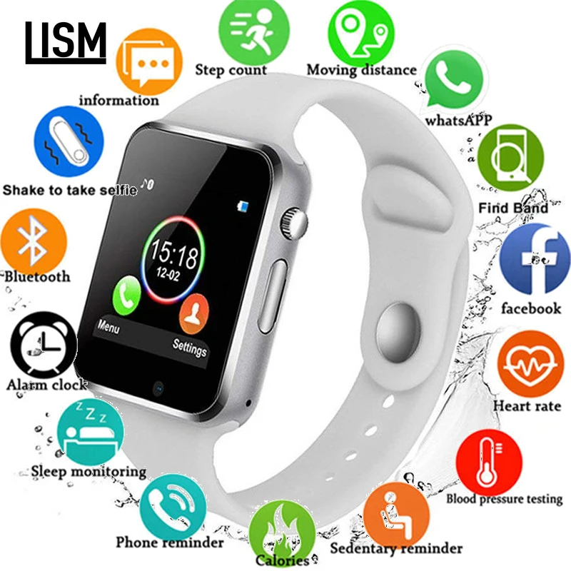Умные наручные часы A1 с Bluetooth спортивные шагомером и SIM камерой умные для