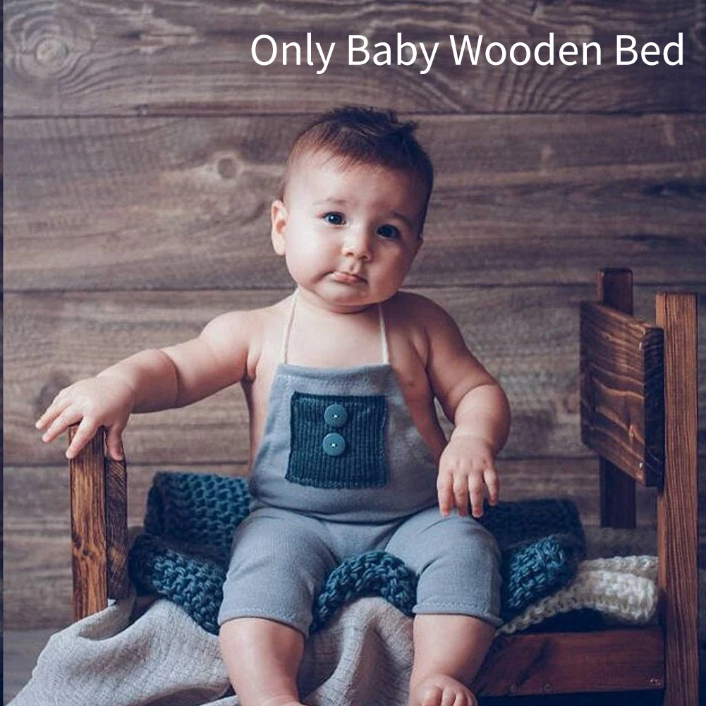 

Gift Photography Props Crib Posing Bedroom Baby Wooden Bed Newborn Background Photo Shoot Cute Multifunction Studio Home