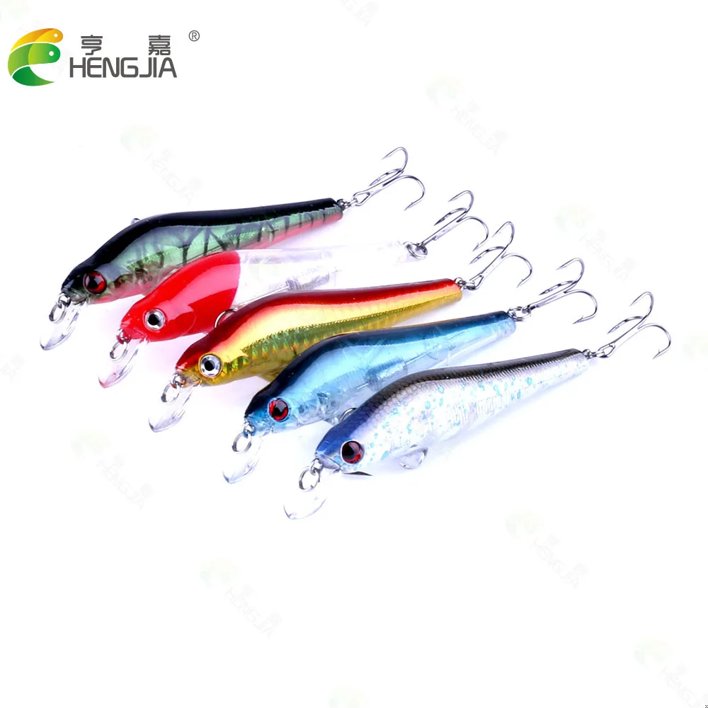 HENGJIA Jerkbait воблеры 5 видов цветов 10 см 11 г жесткая Приманка Minnow Crank рыболовные