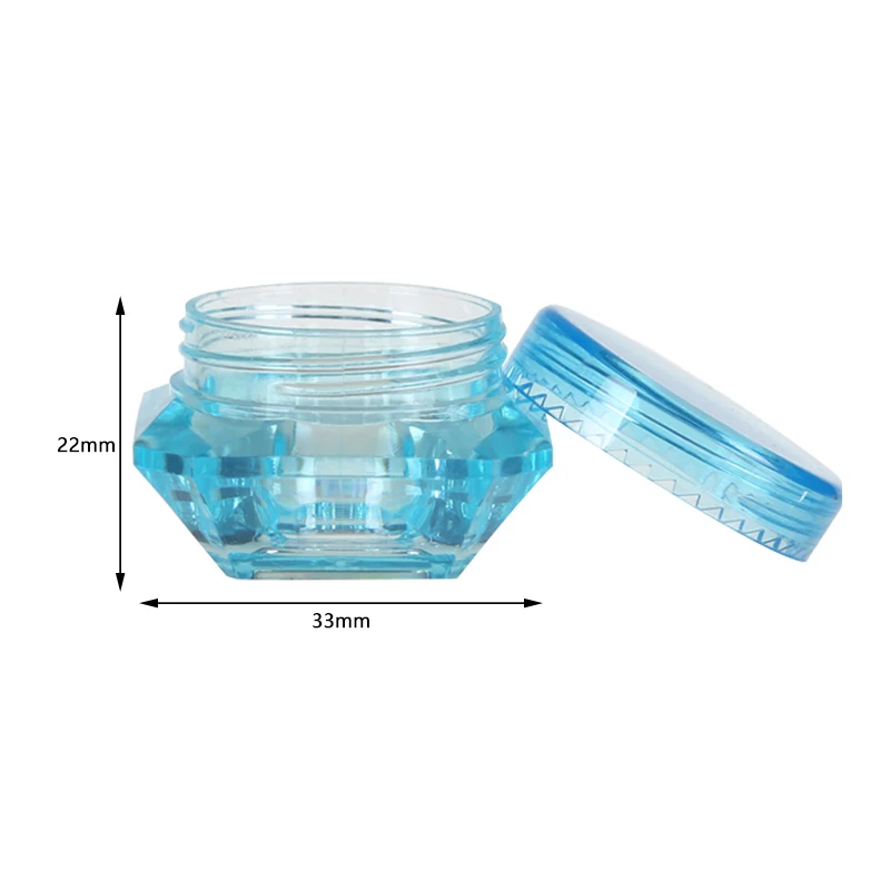 Refillable Bottle Plastic Pot Sample-Container Cosmetic Make-Up-Cream Nail-Art Glitters Small Diamond-Jar Empty-Jar Colorful 5g
