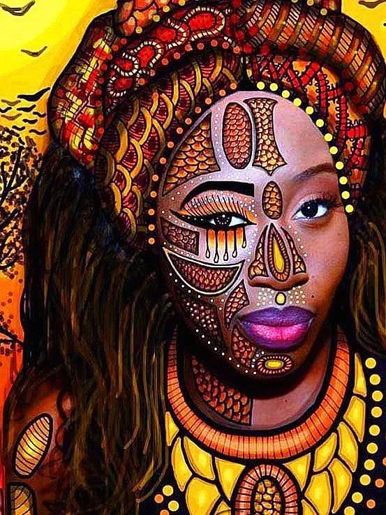 Алмазная картина персонажа южноафриканские девушки Diy вышивка образ портрет