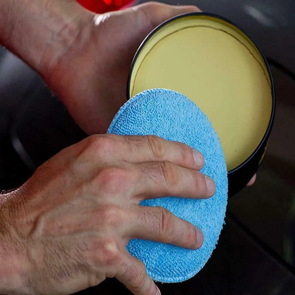 

3 X Microfibre Foam Sponge Polish Wax Applicator Pads Car Home Cleaning Ideal For Car Professional Valeted Automobile Parts