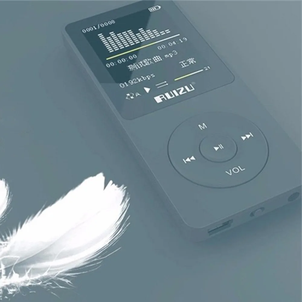Mp3 плеер RUIZU X02 музыкальный mp3 с кнопкой Micro SD карта 64 ГБ подходит к PLAYFX AVI WMA JPG BMP TXT WAV