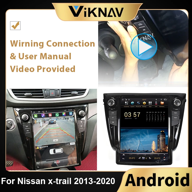 

Android stereo car radio for Nissan x-trail 2012 2013 2014 2015 2016-2020 receiver multimedia player head unit tape recorder