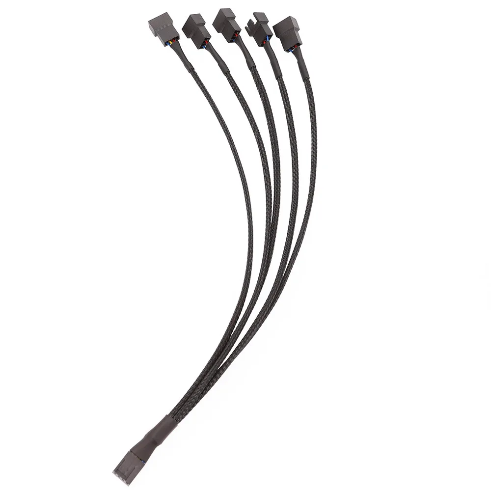 Вентилятор компьютера 4 проводной с пятью 4Pin выносная линия контроль температуры