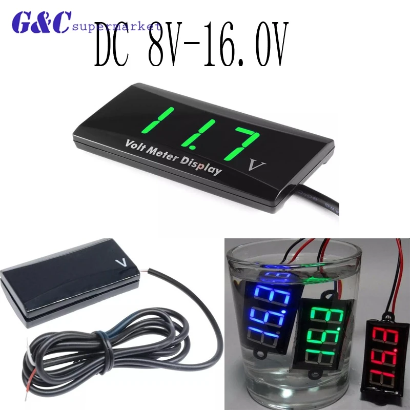 Водонепроницаемый вольтметр постоянного тока 3 5 35 в для морского мотоцикла 8 16 0 56