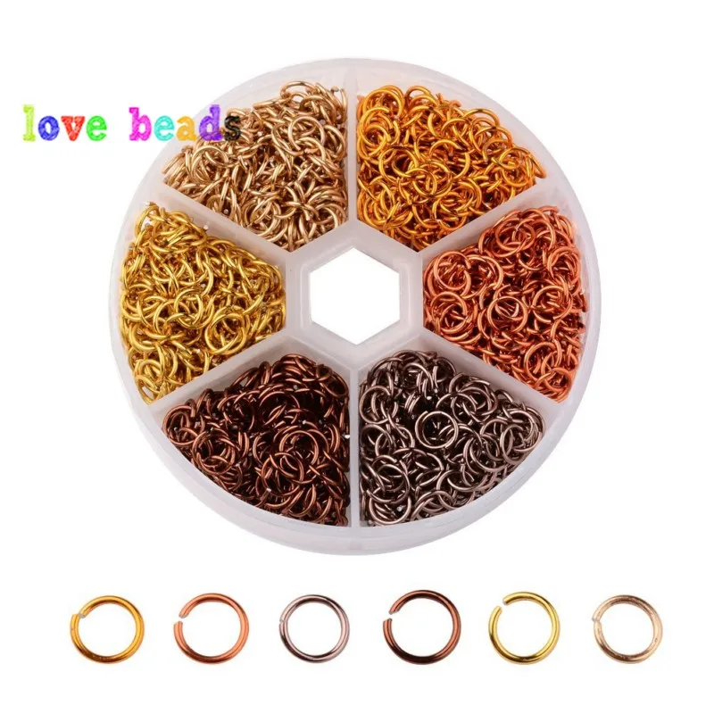 6 мм Смешанные Красочные Открытые Кольца разделенные кольца соединители для Diy