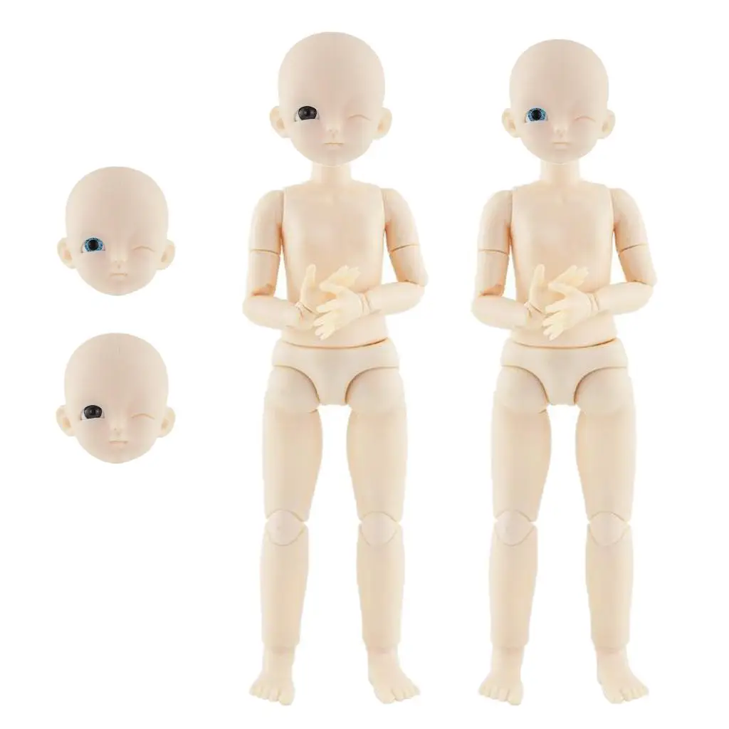 

12inch 22 Jointed Winking Moveable Plastic Doll Parts DIY Replacements