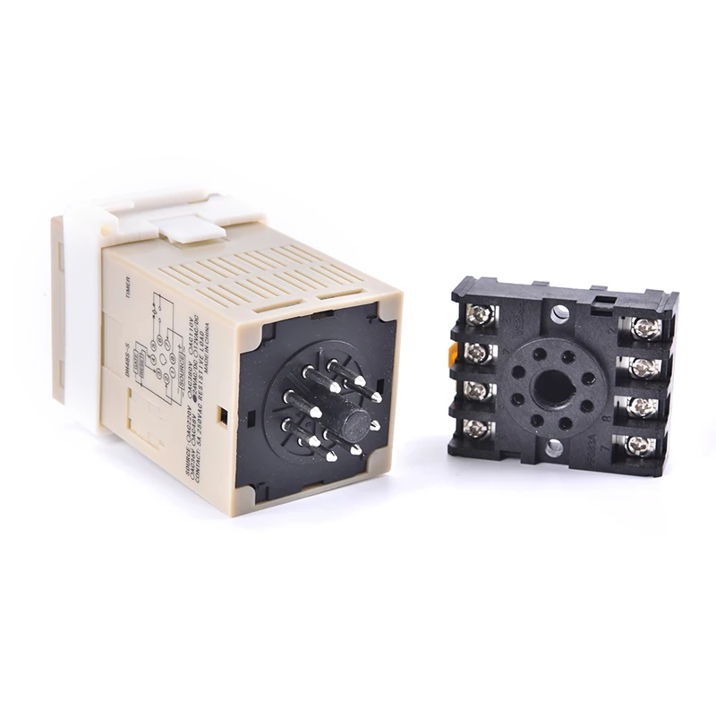 1PC AC/DC 24v-240v DH48S-S Programmable Digital display time relay cycle control Time Delay Relay Socket with Base Voltage | Обустройство
