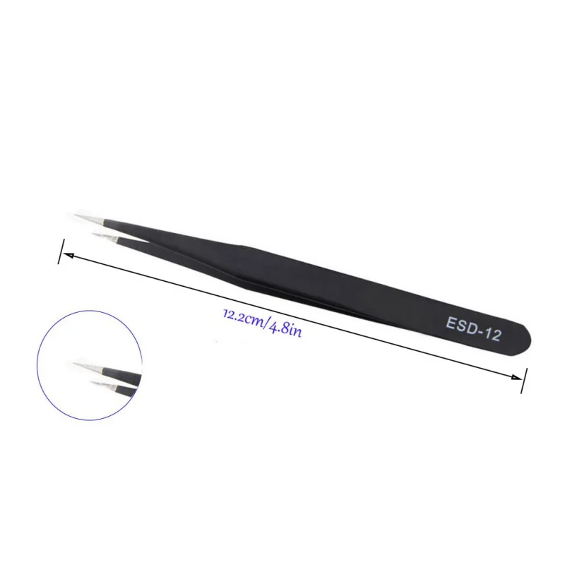1 шт. нержавеющая сталь антистатические пинцеты электронные компоненты Пинцет
