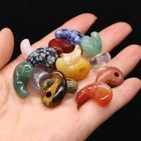 5pcs natural stone pendant comma shaped semi precious charms for jewelry making diy necklace bracelet earrings accessory