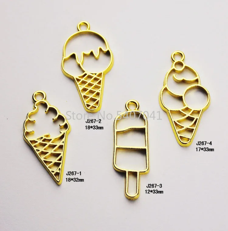 Популярная 5 шт./партия мороженое с зонтиком ободок подвеска на металлическом