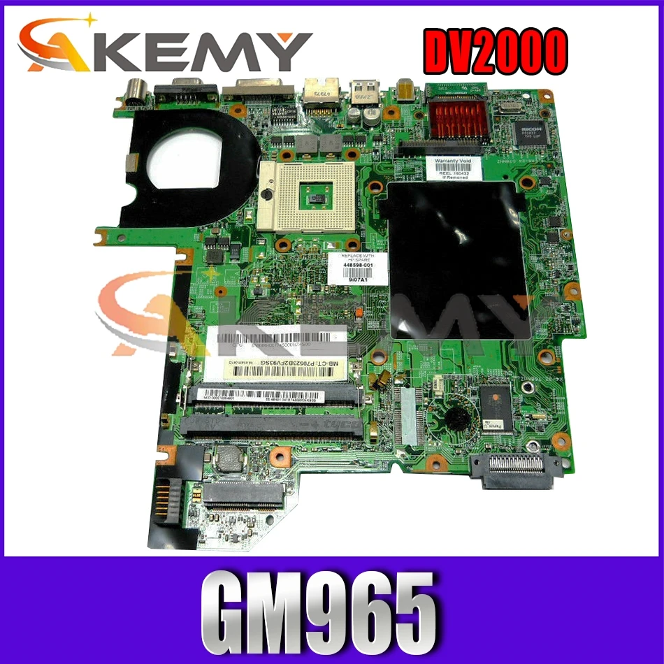 460716 001 501 для струйного принтера HP Pavilion DV2000 Материнская плата ноутбука 06228 5 GM965 G88 830