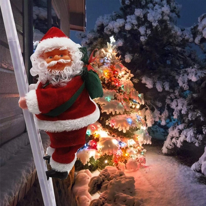 

2022New YearDecorations,Santa Claus Electric Climbing Ladder To Pick Stars, Children's Toys,HomeDecoration,HolidayScene Dressing