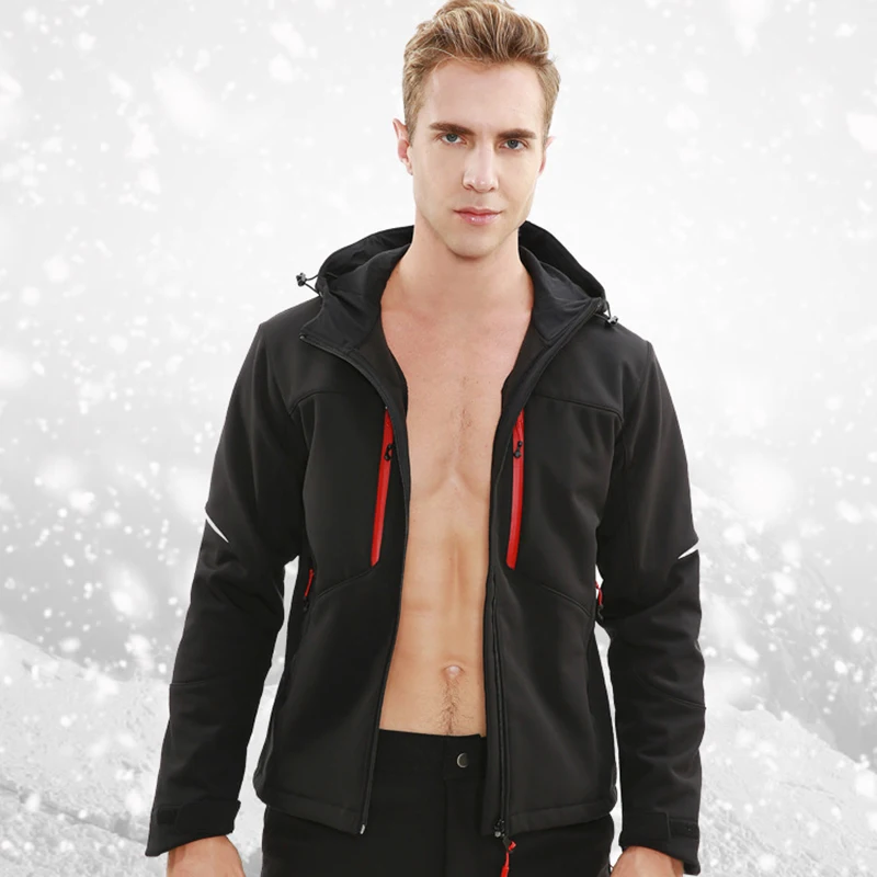 Men's Waterproof Hiking Jacket Suit Fleece Softshell Jacket and Pants Outdoor Trekking Camp Coat Set Pants Climb Skiing Trousers