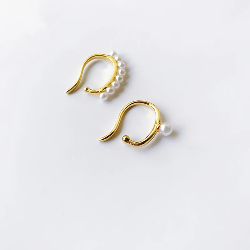 GHIDBK Новый Мода искусственным жемчугом демо из нержавеющей стали серьги