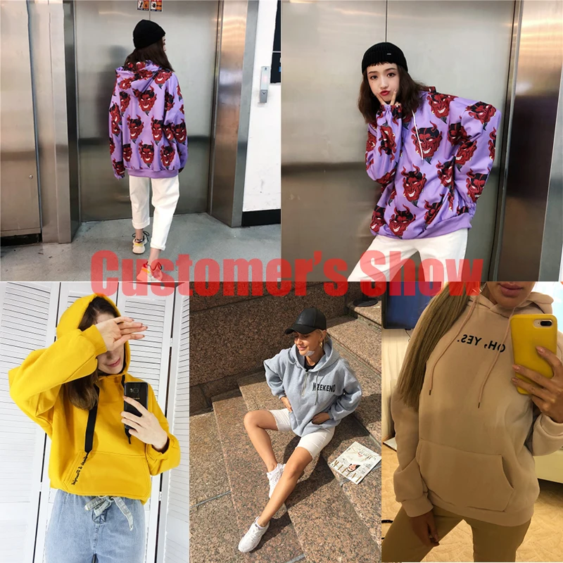 

FORUDESIGNS Ladies Gradient Pattern Casual Autumn/Winter Harajuku Hoodies Sugar Skull Design Fashion Oversize Sportwears Mujer