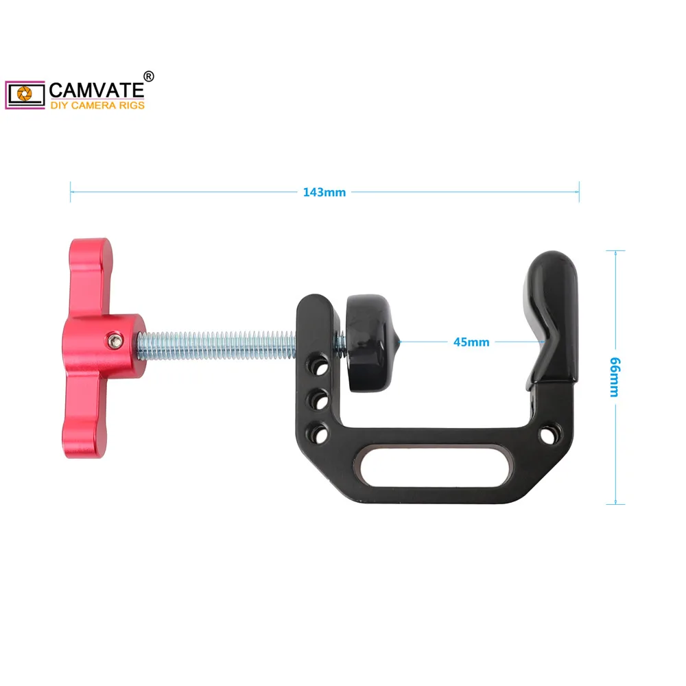 CAMVATE Универсальный c зажим с 1/4 &quotи 3/8&quot резьбовые отверстия для DSLR Камера