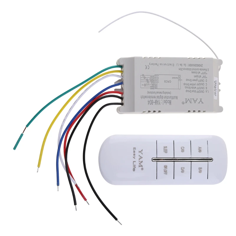 4-сторонний ВКЛ./ВЫКЛ. 220 В беспроводной приемник выключатель дистанционного