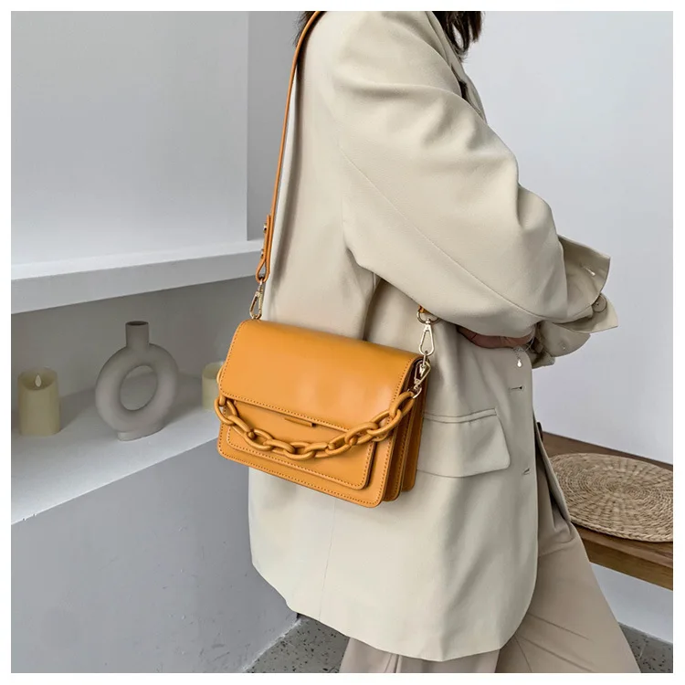 Летняя маленькая сумка новинка 2020 красная модная через плечо chao wang на цепочке