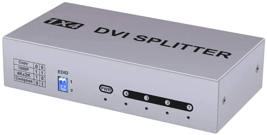 4K2K DVI  1x4  DVI-D  Sup    EDID 1080p UHD 3D     4xdvi-i