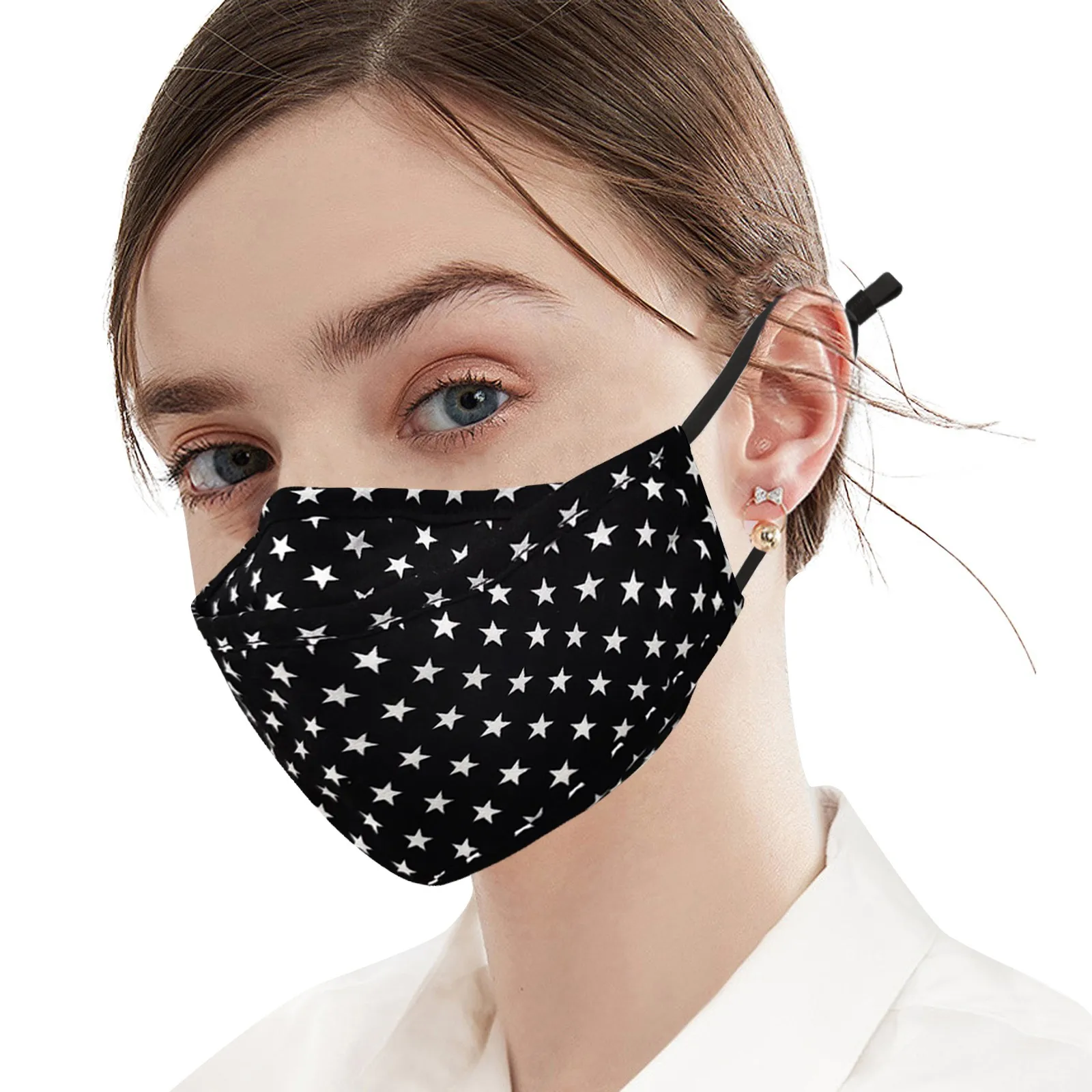 

Маска для лица многоразовая моющаяся хлопковая с цветочным принтом