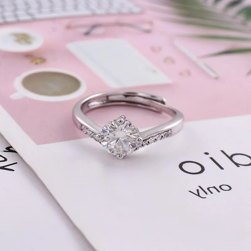 Ювелирные украшения 18K позолоченное Твердое Серебро 925 роскошное 6 5 мм 1ct