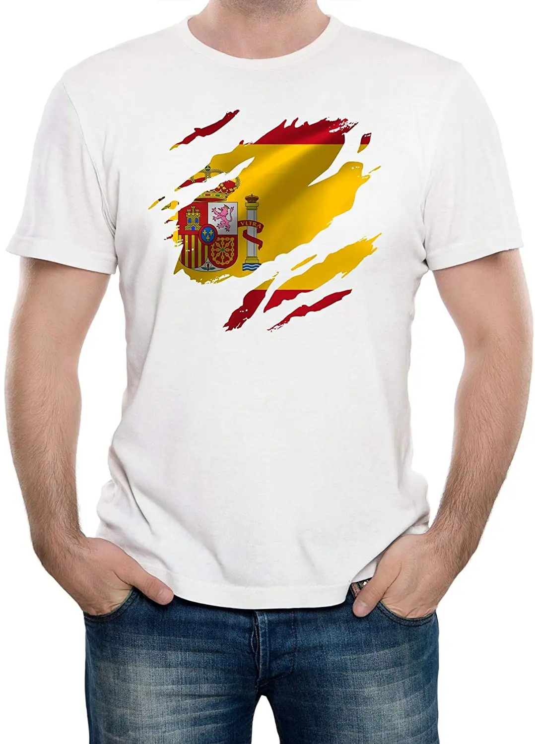 Мужская футболка с флагом Испании Новое поступление Harajuku летняя из чистого
