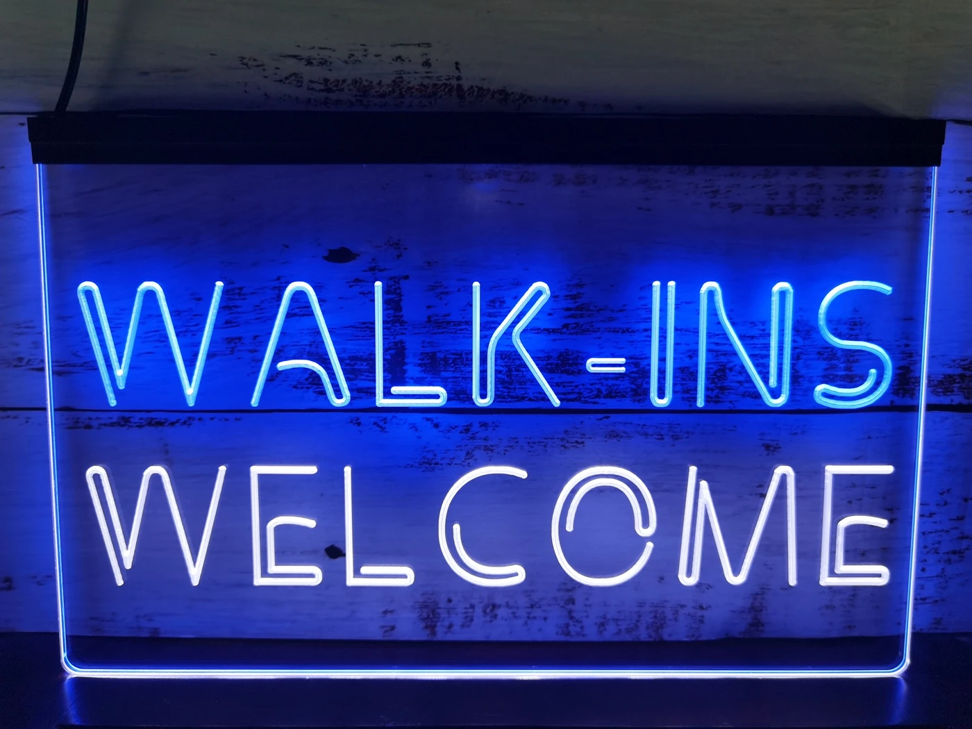 

SS116 Walk Ins Welcome Open Barber Beauty Shop Massage Dual Color LED Neon Sign