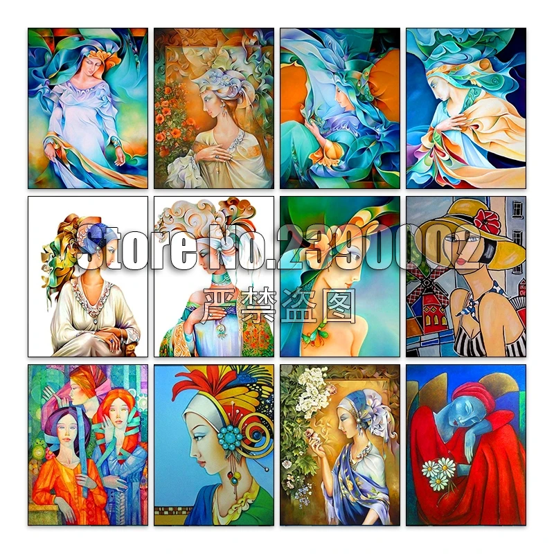 

5d Diy Diamond Painting Cross Stitch Diamond Embroidery Cartoon woman Diamond Mosaic Home Decor Hobbies Full Rhinestone Gifts