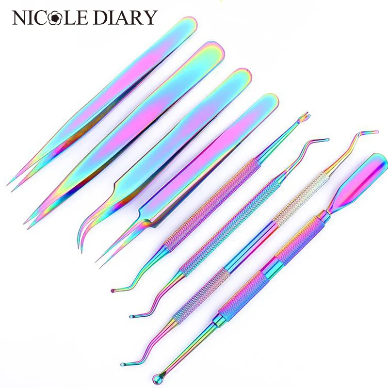 

Nail Art Tool Set Polishing Strip Nail File Stainless Steel Dead Skin Pusher Cuticle Scissor Dead Skin Fork Remover Tools Set