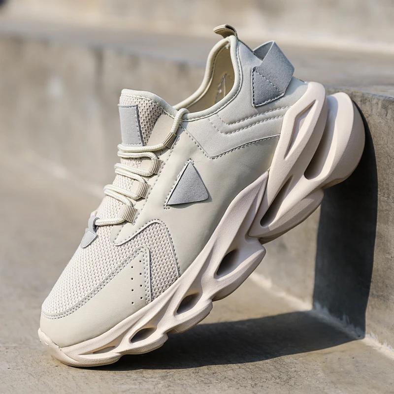 

New Sneakers Sports Outdoor Men Running Shoes Casual Shoes Breathable Athletic Shoes Adults Trainers Lace-up KH049X