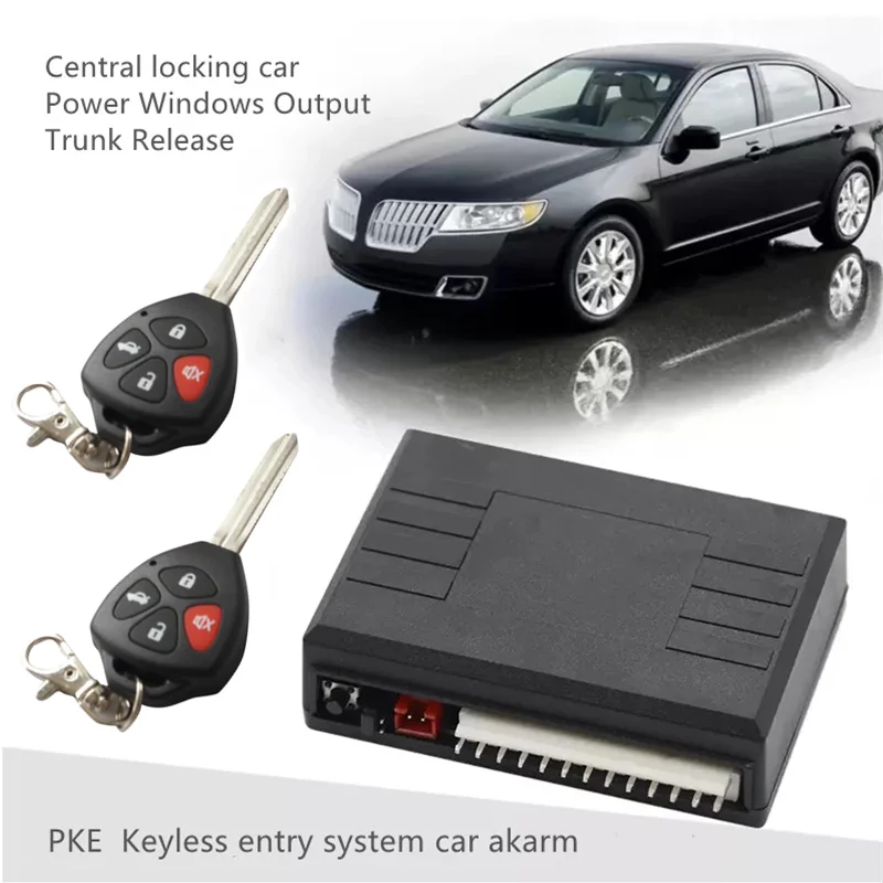 

Автомобильная сигнализация с ключом от двери, с центральным замком, централизованная система автоматизации багажника и окон, Универсальная Система бесключевого доступа PKE