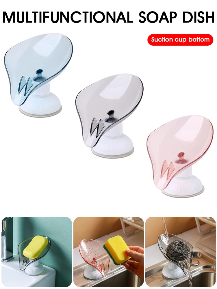 

Leaf Shape Soap Box Bathroom soap holder Dish Storage Plate Tray Bathroom Soap Holder Case Bathroom Supplies bathroom gadgets