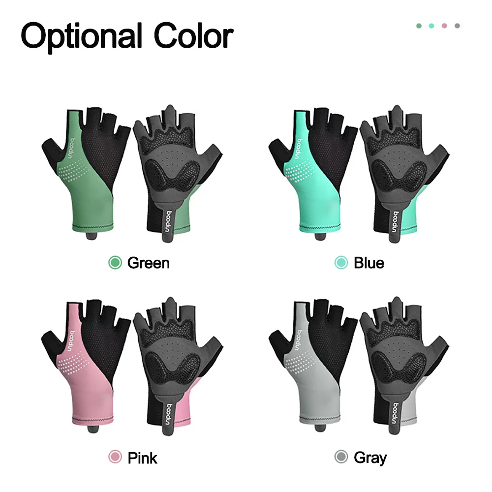 

Cycling Gloves Men's Summer Sports Sunscreen Breathable Sweat-absorbent Half Finger Women MTB Road Bike Riding Bicycle Gloves