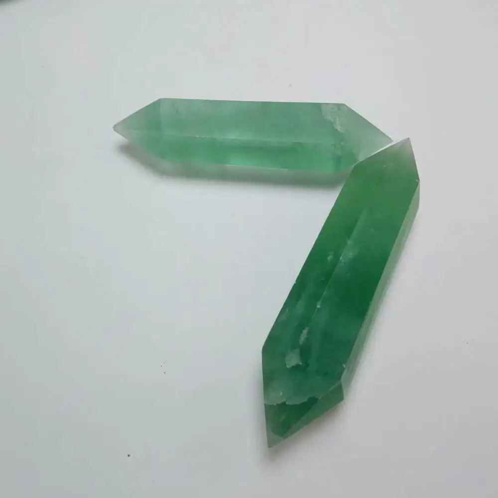 

Hot natural green fluorite quartz crystal wand points natural stones and crystals healing gemstones for home decoration gift 1pc