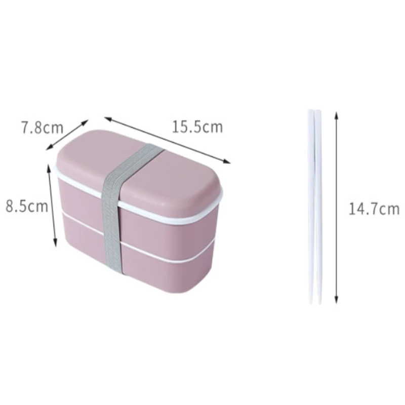 

Microwavable 2 Layer Lunch Box with Compartments Leakproof Insulated