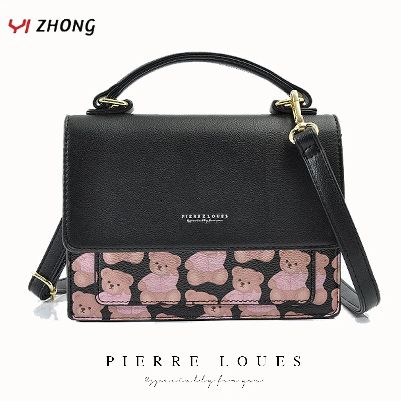 

YIZHONG Cute Bear Luxury Designer Handbags High Quality Women Bags Simple Large Capacity Crossbody Bag for Daily Female Tote Bag