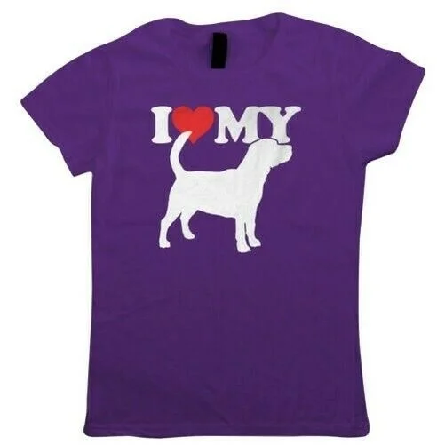 

I Love My Beagle Womens T-Shirt - Dogs Gift Her Mum