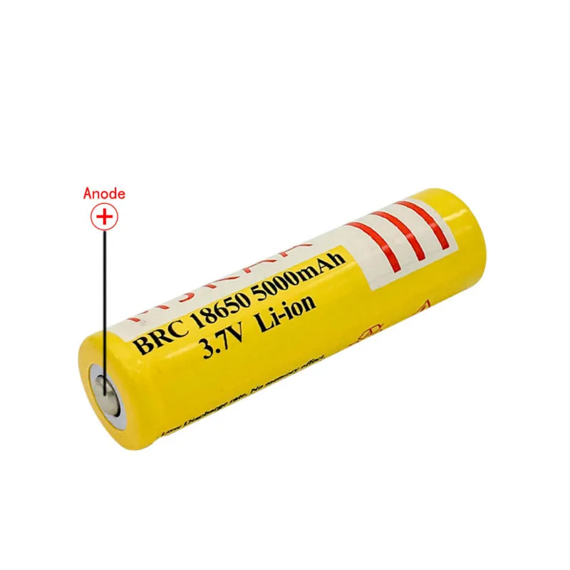 MJKAA 4 шт. 100% новый BRC18650 5000 мАч 18650 3 7 в желтый перезаряжаемый литий ионный