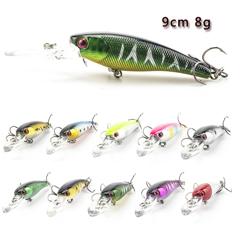 1 шт. Фирменная Рыболовная Приманка Minnow Crankbait Popper Pencil VIB со скидкой ценовые