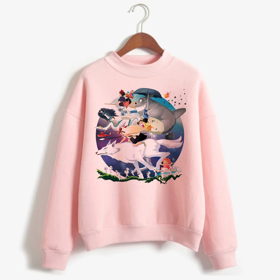 Женская толстовка с капюшоном в стиле Харадзюку от Totoro Studio Ghibli Kawaii Ullzang милый