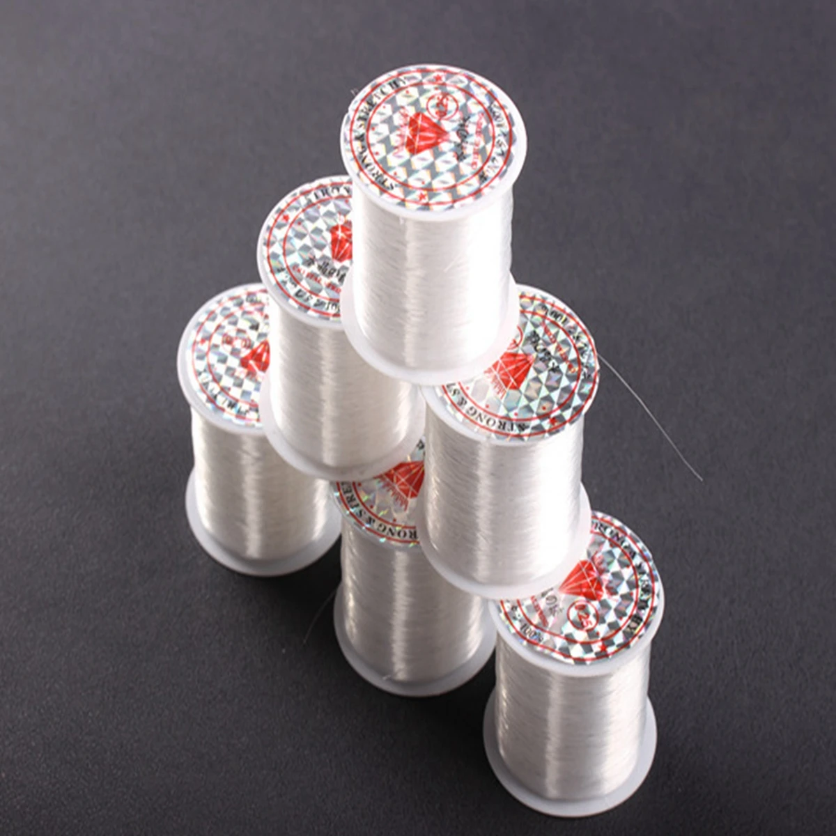 

5 Rolls Clear Nylon Fishing Wire Non Stretch Beading Cord Invisible 0.2mm-0.8mm