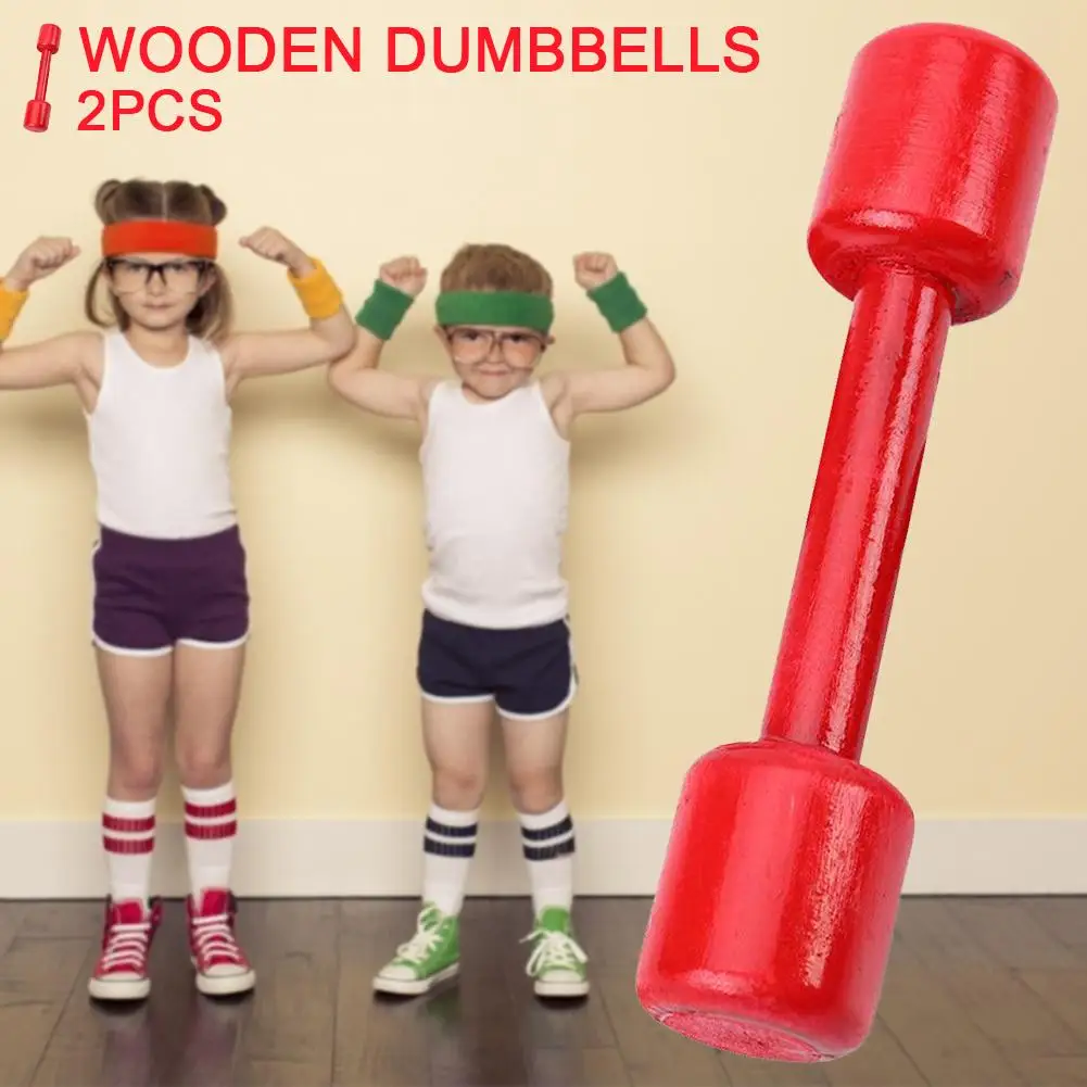 2 шт деревянные гантели для фитнеса Спортивное снаряжение тренировки прочные