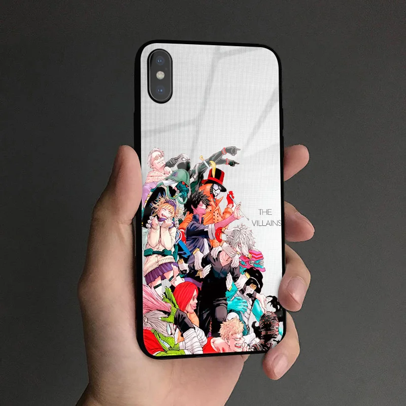 Boku no my Hero Academy, Лига злодеев, мягкий силиконовый стеклянный чехол для телефона, чехол для iPhone 6, 6s, 7, 8 Plus, X, XR, XS, 11 Pro, max